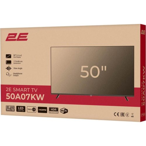 Телевізор 50 2E LED 4K 60Hz Smart Android Black