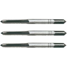 Мітчики TOPEX, 3шт, М3, крок різьблення 0.5мм, 43мм, вольфрамова сталь, футляр