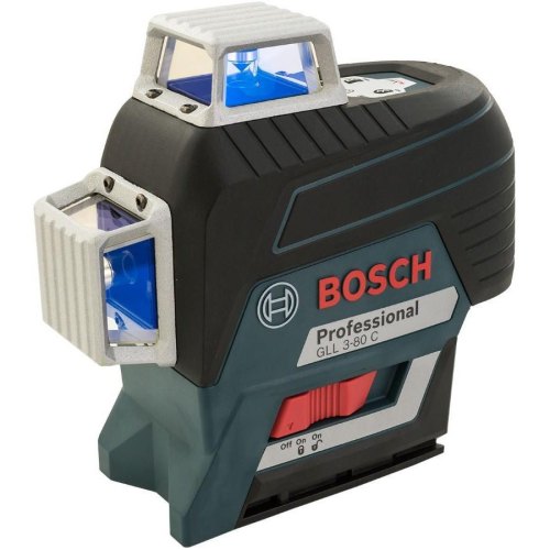 Нівелір лазерний Bosch GLL 3-80C, до 30м з приймачем 120м,  ±0.2мм/м, +BM 1+L-Boxx, 0.82кг