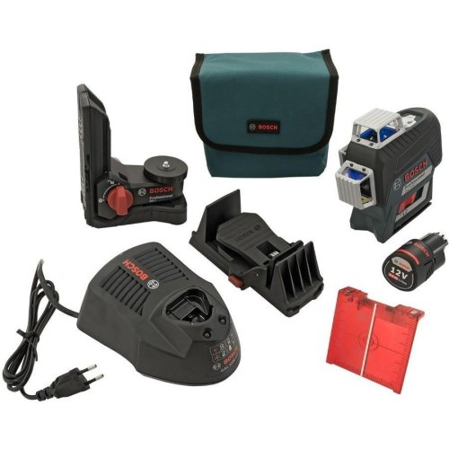 Нівелір лазерний Bosch GLL 3-80C, до 30м з приймачем 120м,  ±0.2мм/м, +BM 1+L-Boxx, 0.82кг
