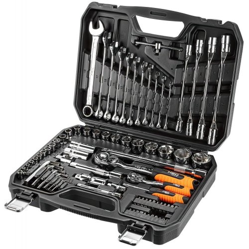 Набір інструментів Neo Tools, 1/2, 1/4, 77шт, CrV