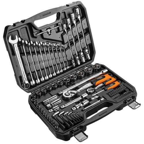 Набір інструментів Neo Tools, 1/2, 1/4, 77шт, CrV