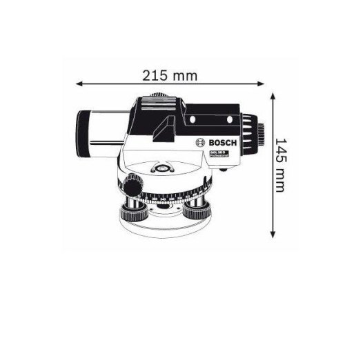 Нівелір оптичний Bosch GOL 26 D, до 100м, ±1.6мм/30м, зум х26, 1.5кг