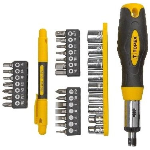 Набір торцевих головок і біт TOPEX, 2 бітотримача, CrV