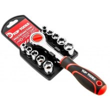 Набір торцевих головок Top Tools, 1/4, 12шт, з тріскачкою