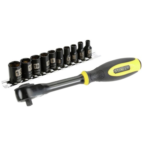 Набір торцевих головок Stanley Rotator, 1/4, 11шт, з тріскачкою
