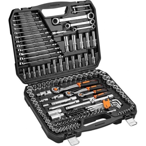 Набір інструментів Neo Tools, 156шт, 1/2, 1/4, 3/8, CrV, кейс