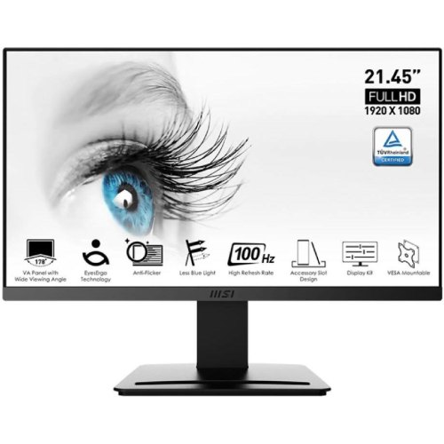 Монітор LCD 21.45 MSI PRO MP223 D-Sub, HDMI, Audio, VA, 100Hz, 4ms, 99%sRGB