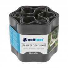 Стрічка газонна Cellfast, бордюрна, хвиляста, 15смх9м, чорний