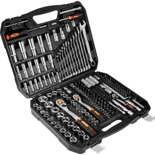 Набір інструментів Neo Tools, 219шт, 1/2, 1/4, 3/8, CrV, кейс