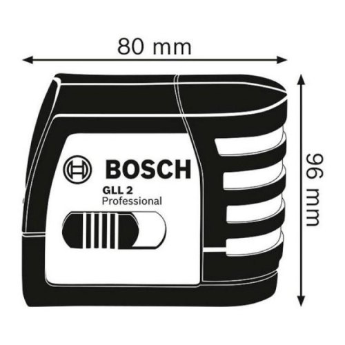 Нівелір лазерний Bosch GLL 2, до 15м, ±0.3мм/м, + MM2, 0.5кг