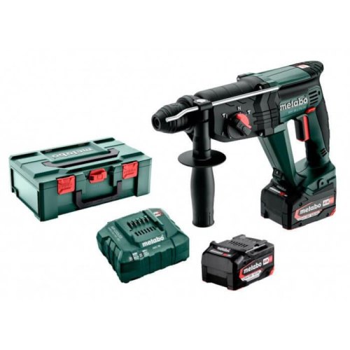 Перфоратор акумуляторний Metabo KH 18 LTX 24, SDS-plus, 18В, акб 2х5.2А•год, 2.1Дж, 3 режими, 0-1400об•хв, metaBOX 165 L, 2.6кг