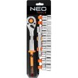 Набір торцевих головок Neo Tools, 12шт, 1/2, тріскачка 90 зубців, CrV