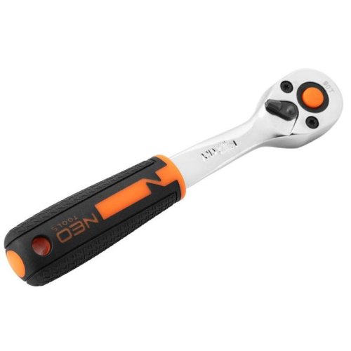 Набір торцевих головок Neo Tools, 14шт, 1/4, тріскачка 90 зубців, CrV