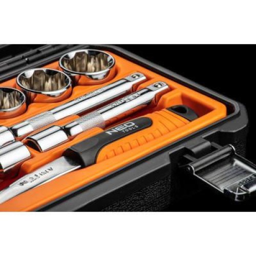 Набір інструментів Neo Tools, Набір торцевих головок 1/2, 23шт, CrV