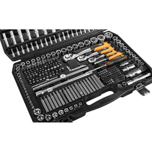 Набір інструментів Neo Tools, 300шт, 1/2, 1/4, 3/8, CrV, кейс