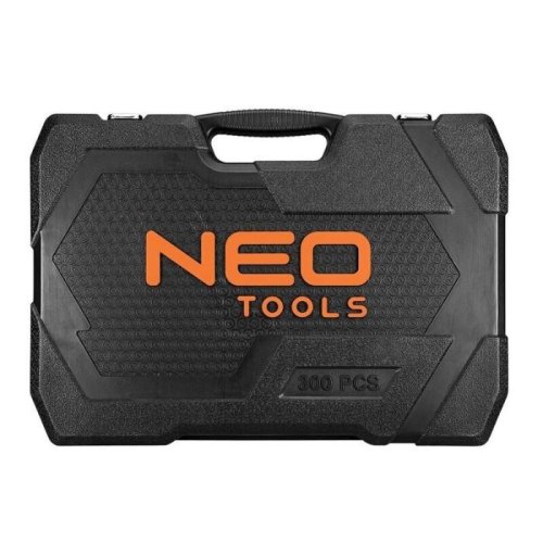 Набір інструментів Neo Tools, 300шт, 1/2, 1/4, 3/8, CrV, кейс