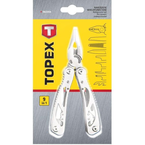 Мультитул TOPEX, 9 елементів, сріблястий