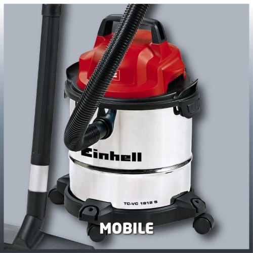 Пилосос професійний Einhell TC-VC 1812 S, 1250Вт, 180мБар, 12л, 4.4 кг