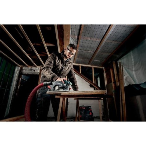 Пила дискова акумуляторна Metabo KS 18 LTX 57, 18В, 165мм, глибина різу 0-57мм, різ 40м/сек, 2.8кг, без АКБ та ЗП
