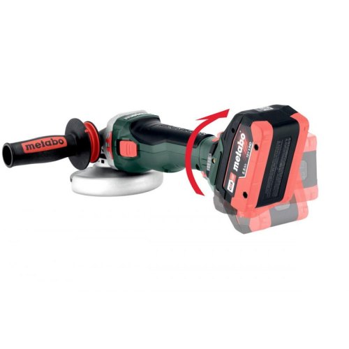 Шліфмашина кутова акумуляторна Metabo WVB 18 LTX BL 15-125 Quick, 125мм, 18В 2х5.5А•год, 2500-10000об•хв, М14, metaBOX 165 L, 2кг