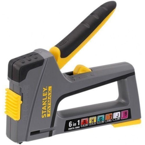 Степлер Stanley FatMax 6в1, 6-14мм, тип скоб A,G,H,7,9,J, індикатор залишку скоби