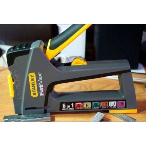 Степлер Stanley FatMax 6в1, 6-14мм, тип скоб A,G,H,7,9,J, індикатор залишку скоби