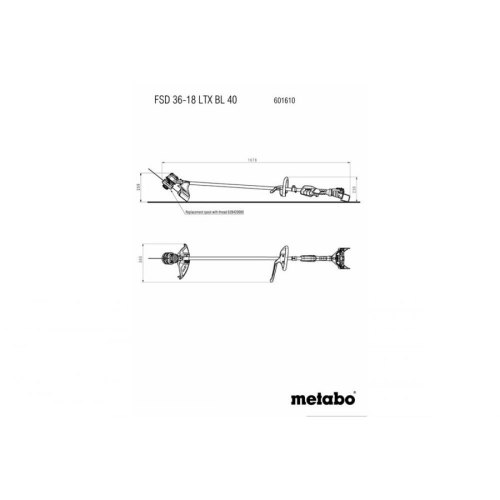 Тример садовий акумуляторний Metabo FSD 36-18 LTX BL 40, 18В, 40см, 6000об/хв, 3.5кг (без АКБ та ЗП)