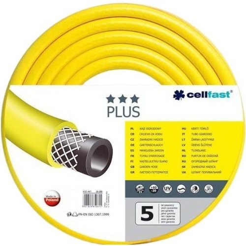 Шланг садовий Cellfast PLUS, 1/2', 25м, 3 шари, до 25 Бар, -20…+60°C
