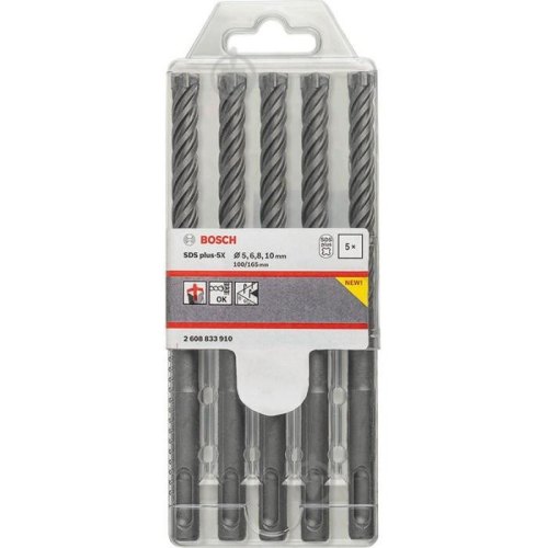 Набір бурів по бетону Bosch, SDS-Plus, 5шт, 5-10мм, кейс