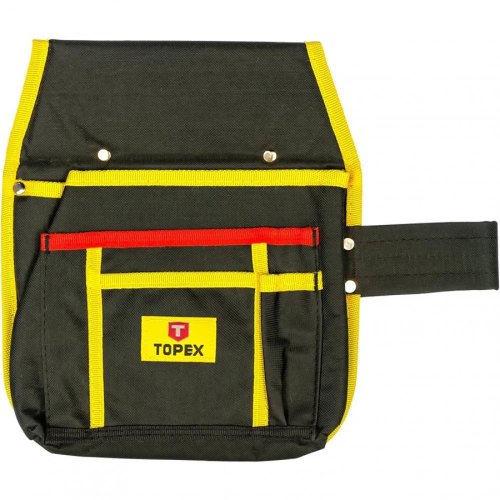 Сумка поясна для інструменту TOPEX, Кишеня, 4 відділення, тримач молотка, 28х24см
