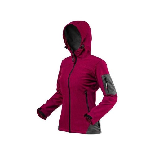 Куртка робоча Neo Tools Softshell Woman Line, підкладка фліс, капюшон, L(40), червоний