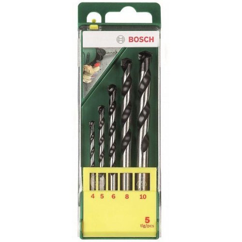 Набір свердел по бетону Bosch, 5шт, 4-10мм, кейс