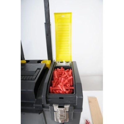 Ящик для інструменту Stanley Mobile WorkCenter, 3в1, на коліщатках, знімні ящик і органайзер, 63х47.5х28.4см, пластик