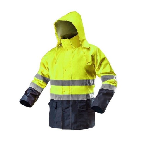 Куртка робоча Neo Tools Visibility, підвищеної видимості, матеріал Oxford 300D, L(52), жовтий