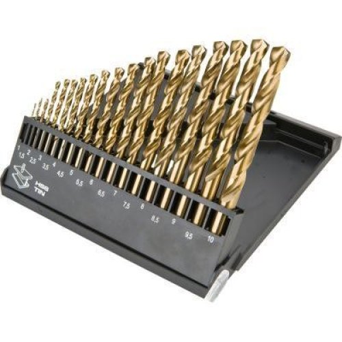 Набір свердел по металу GRAPHITE, 19шт, HSS-TiN, 1-10мм, кейс