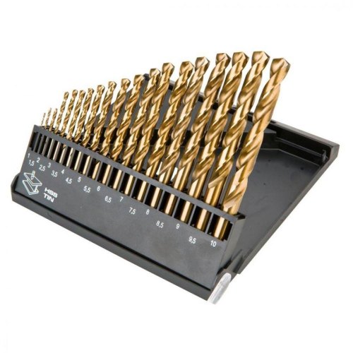 Набір свердел по металу GRAPHITE, 19шт, HSS-TiN, 1-10мм, кейс