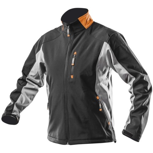 Куртка робоча Neo Tools Outdoor, матеріал Softshell, підкладка фліс, вітро та водонепроникна, M(50), чорно-сірий