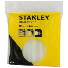 Стрижні клейові Stanley DualTemp, 11.3х100мм, 24шт, напівпрозорий