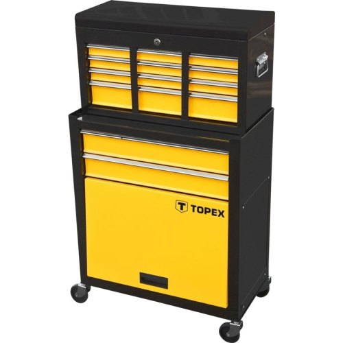 Шафа-візок для інструменту TOPEX, 2в1, висувні ящики, модулі 66х61.5х33см та 34х60х26см, метал