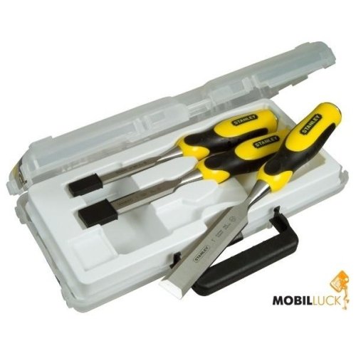 Набір стамесок Stanley DynaGrip, 3шт, 12,18,25см, кейс