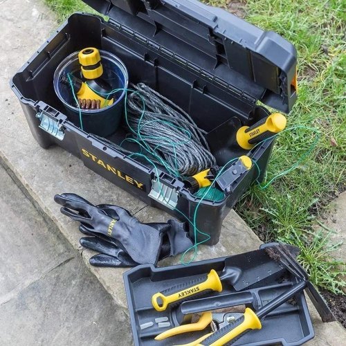 Ящик для інструменту Stanley Essential, органайзер в кришці, 25.4x48.2x25см, пластик