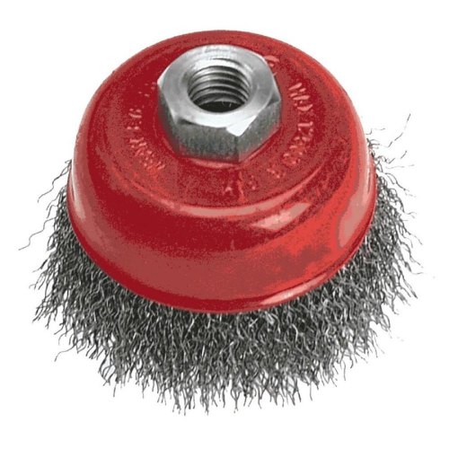 Щітка чашкова Verto, торцевий, рифлений дріт, 100мм, різьблення M14