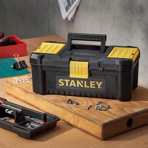 Ящик для інструменту Stanley Essential, органайзер в кришці, 13.2x32x18.8см, пластик