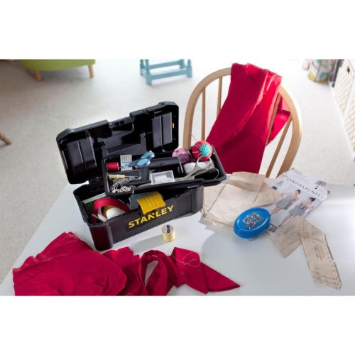 Ящик для інструменту Stanley Essential, органайзер в кришці, 13.2x32x18.8см, пластик