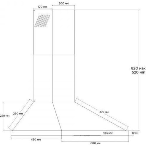 Витяжка Pyramida КТ 60 BL