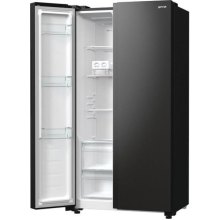 Холодильник SBS Gorenje, 179х67х92см, 2 двері, 353(191)л, А++, NF+, Інв., Зона св-ті, диспенсер, генератор льоду, Зовн. Диспл, чорний