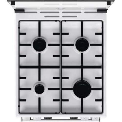 Плита Gorenje комбінована, 70л, 50x60см, дисплей, IconLed, емальовані, білий