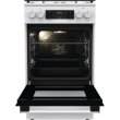 Плита Gorenje комбінована, 70л, 50x60см, дисплей, IconLed, емальовані, білий