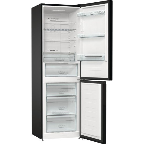 Холодильник з нижн. мороз. камерою Gorenje, 185х60х60см, 2 двері, 210(110)л, А++, NoFrost Plus, Зона св-ті, Зовн. Диспл, сірий
